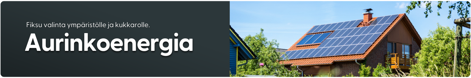 Aurinkopaneelit ja tarvikkeet -banneri desktop