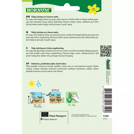 varhain kypsyv=C3=A4t sokeriherneet hornum - Siemenet - 5708787013590 - 2