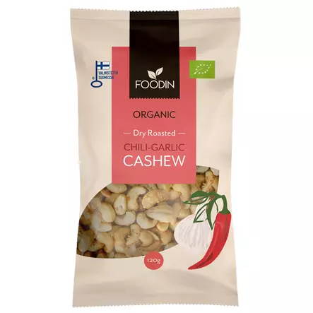Chili ja garlic cashew - Pähkinät, siemenet ja levitteet - 6430048237740 - 1