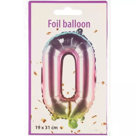 Foil balloon number zero 0 color balloon - Aktiivilelut - 6410416333960 - 2