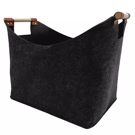 Halkokassi huopa tummanharmaa - Puunkantotelineet ja takkavälineet - 6438168115580 - 2