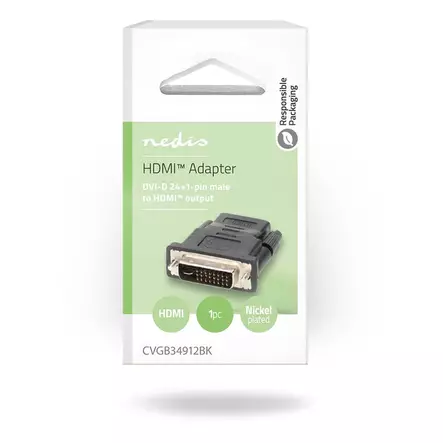 Dvi d 24+1 pin uros adapteri hdmi ulostuloon - Liittimet, adapterit ja telakointiasemat - 5412810290000 - 2