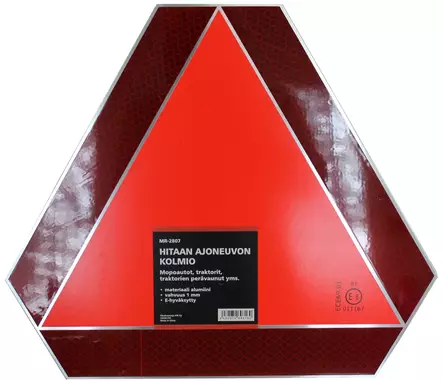 Varoituskolmio hidas ajoneuvo mopoauto traktori - Heijastimet ja varoituskolmiot - 6430074696160 - 1