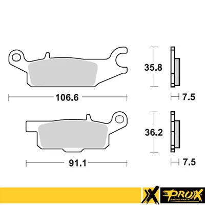 Jarrupalasarja eteen YFM250R/YFM700F ProX - Motocrosspyörien ja endurojen jarrupalat - 6438471311570 - 2