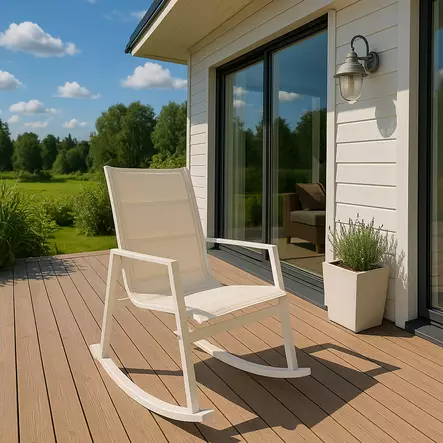 Valkoinen malaga puutarhakeinu, keinutuoli - Lepotuolit ja riipputuolit - 6410416364780 - 2