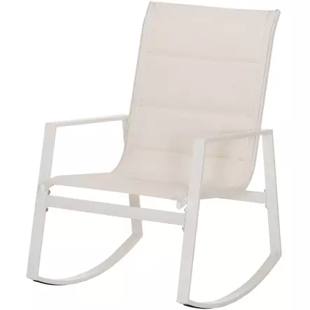 Valkoinen puutarhakeinu malaga pehmusteilla - Lepotuolit ja riipputuolit - 6410416364780 - 1