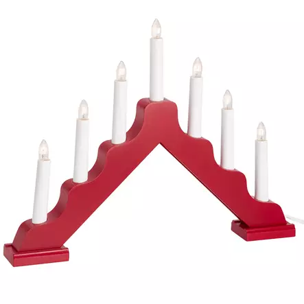 Punainen perinteinen kynttelikkö - Kyntteliköt - 6438168110080 - 2