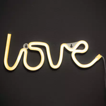 Neon led tekstivalo love lämmin valkoinen - Led-nauhat ja led-listat - 6410416480800 - 1