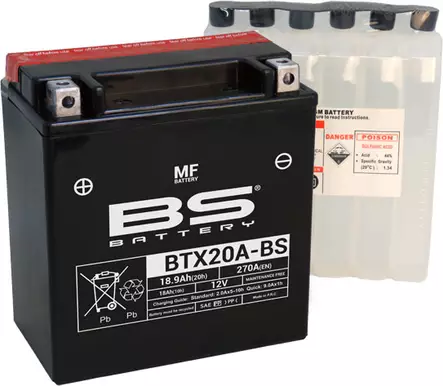 Moottoripyörän akku BS Battery BTX20A-BS MF 5.5Ah - Pienkoneakut 10-30Ah - 3661451001120 - 2