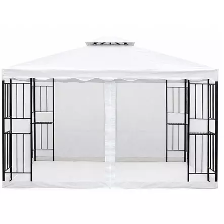 Paviljonki barcelona valkoinen aaltoreunus - Paviljongit ja pergolat - 6438168117980 - 1