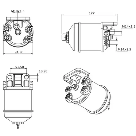 Suodatinkotelo - Työkoneen suodattimet - 8719607181440 - 2