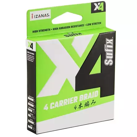 Siima sufix x4 braid hi vis yellow 150m 0205mm 11,5kg - Siimat - 024777740150 - 2