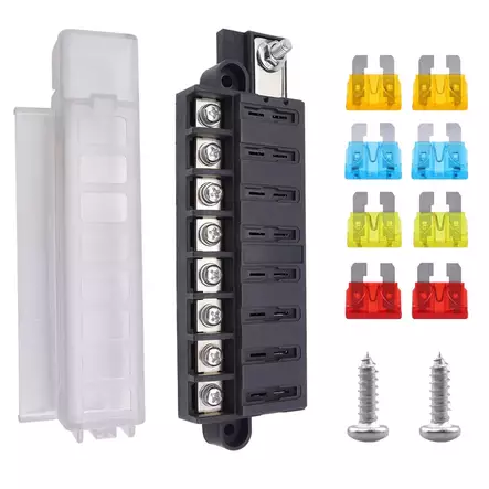 Sulakerasia 8 sulakkeelle 12 24 v led vikailmaisulla - Auton sulakkeet ja sulakerasiat - 6438471353860 - 1
