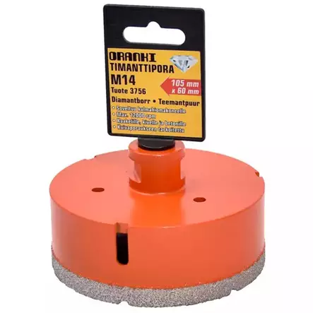Oranki timanttiporanterä 105x60 mm m14 kuivapora koville materiaaleille - Levyporat ja erikoisterät - 6438152037560 - 2