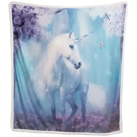 Eläin torkkupeitto fleece yksisarvinen - Torkkupeitot ja sisustushuovat - 6438168117140 - 2