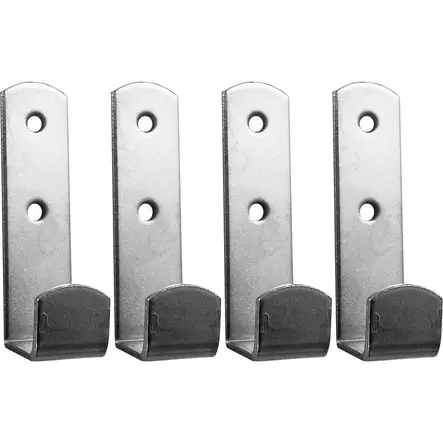 vaatekoukku 4kpl niklattu teräs pisla - Vaatekoukut - 6414671070240 - 1