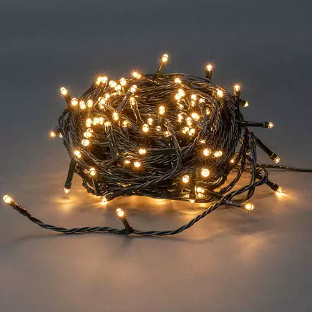 Valosarja 180 led lämmin valkoinen 13,5m - Valoketjut ulko- ja sisäkäyttöön - 5412810407170 - 1