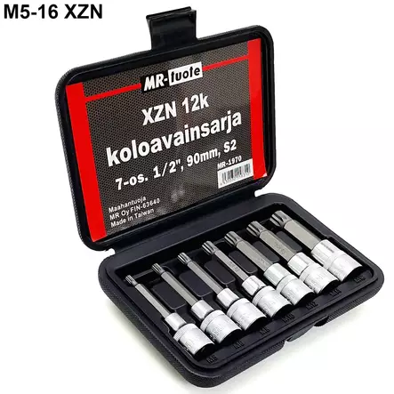 XZN koloavainsarja 1/2" - Porakonehylsytarvikkeet - 6430032158310 - 1