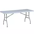 Taitettava festaripöytä 180 cm valkoinen - Terassikalusteet - 6438471353150 - 2