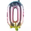 Foliosynttäripallo numero nolla 0 värikäs ilmapallo  - Aktiivilelut - 6410416333960 - 1