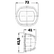 Rst kulkuvalo mittakuva osculati - Veneen kulkuvalot - 8033137010750 - 2