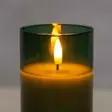 Lasikynttilä led liekillä finnlumor milton vihreä - Led-kynttilät - 6410416482330 - 3