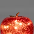 Lasiomena led valoilla punainen 10 cm - Koriste-esineet - 6410416482750 - 4