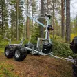 Tukkikärry kestävillä pallorenkailla mettään nosturi mukana - Mönkijän peräkärryt ja tukkikärryt - 6438168105130 - 31