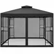 Paviljonki barcelona musta kattokangas ja hyönteisverkot - Paviljongit ja pergolat - 6438471306170 - 1
