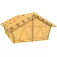 Pihavaja 25m2 hirsirakennus ulos - LP Garden piharakennukset - 6424110251130 - 5