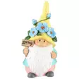 Puutarhatonttu kukkahattu 18,5cm keltahattuinen - Puutarhapatsaat - 6410416319490 - 1