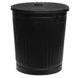 Metallisanko kannella 45l musta - Tuhkaämpärit ja sinkkiämpärit - 6410413068070 - 2