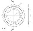 Takaratas Supersprox HO CR85/CRF150R 55Z - Motocrossin ja enduron takahammasarattaat - 8592165078120 - 3