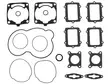 Yläpään tiivistesarja Polaris IQ Racer/Euro 600 LC - Moottorikelkan yläpään tiivistesarjat - 6438235061260 - 1