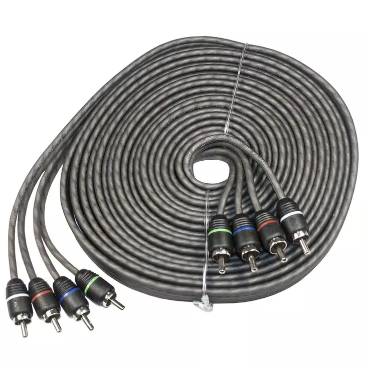RCA-johto 4 kaapelia - Autohifi johtosarjat ja sulaketarvikkeet - 6430042123520 - 4