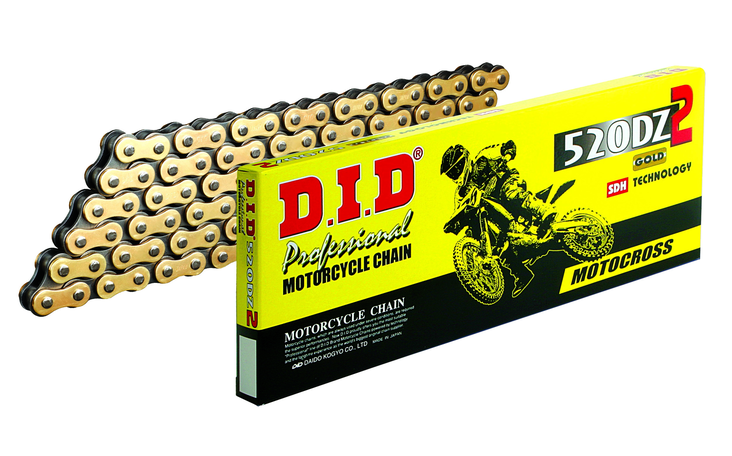 Moottoripyörän ketjusarja D.I.D 520DZ2 G&B - Moottoripyörän ketjut 520 - 4525516386210 - 1