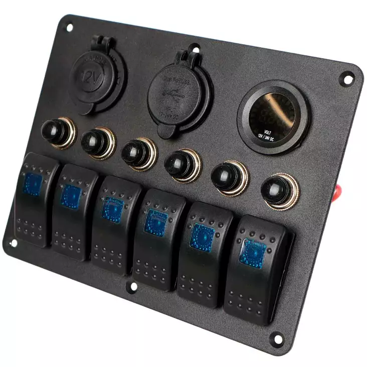 Arctic marine katkaisunpaneeli 12v veneeseen - Veneen pistorasiat ja katkaisijat - 6418536033050 - 1
