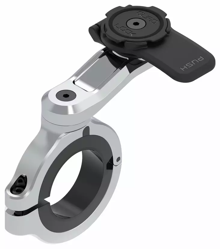Quad Lock Motorcycle Handlebar Mount Pro Chrome - Large - Quad Lock tarvikkeet ja varusteet - 9348943067300 - 2