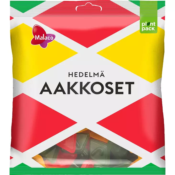 malaco aakkoset hedelmä 340g karkkipussi - Karkkipussit - 6420256016510 - 1