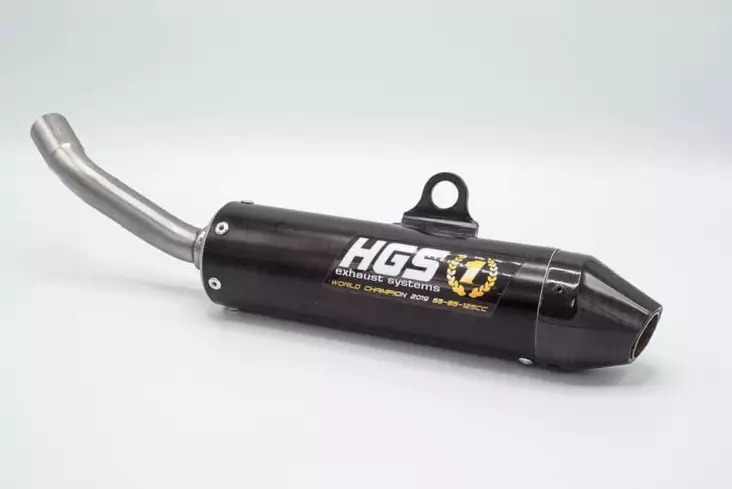 Äänenvaimennin HGS 2T Racing KTM125/HVA TC125 - Motocrossin ja enduron äänenvaimentimet - 6438471317190 - 2