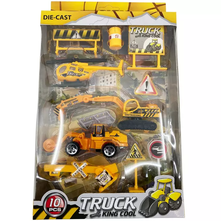 Työmaakoneet leikkisetti lapsille - Leikkiautot ja työkoneet - 8711295725920 - 1