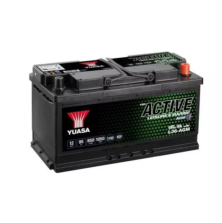 Akku Yuasa L36-AGM 12V 95Ah 850A - Auton akut 30-300Ah - 5050694037450 - 2