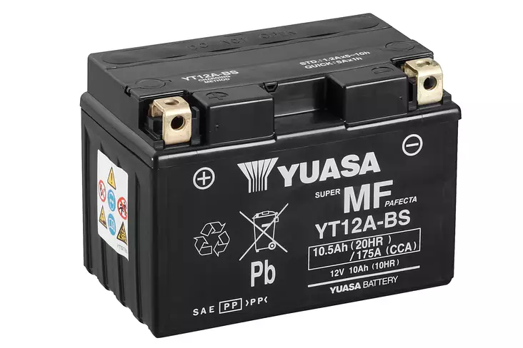 Akku Yuasa YT12A-BS 3.85kg - Pienkoneakut 10-30Ah - 5050694014000 - 2