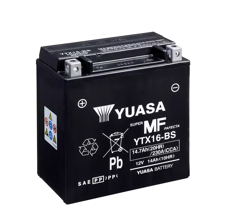 Akku Yuasa YTX16-BS (CP) 12V 14Ah - Pienkoneakut 10-30Ah - 5050694004520 - 2