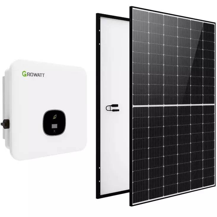 Growatt invertteri 8kw ja aurinkopaneelit 20 kpl - Aurinkopaneelijärjestelmät - 6438471291650 - 1