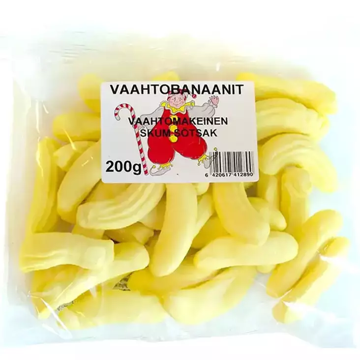 Banaaninmuotoiset vaahtokarkit - Karkkipussit - 6420617412890 - 1