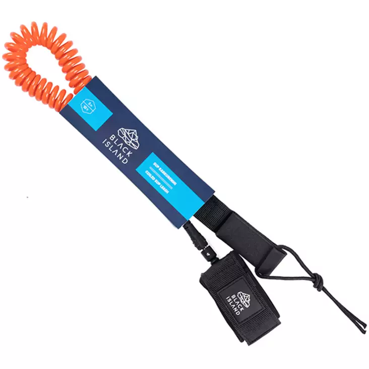 Black island sup leash joustavalla kierrenarulla - SUP-laudan tarvikkeet - 6438235192650 - 2