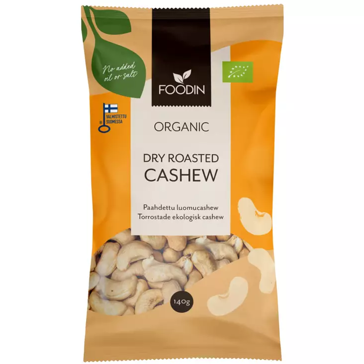 Foodin dry roasted cashew - Pähkinät, siemenet ja levitteet - 6430048233810 - 1