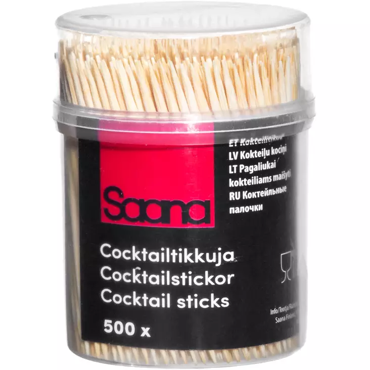 Saana cocktailtikku 500kpl purkki - Keittiön muut välineet - 6410411680700 - 1