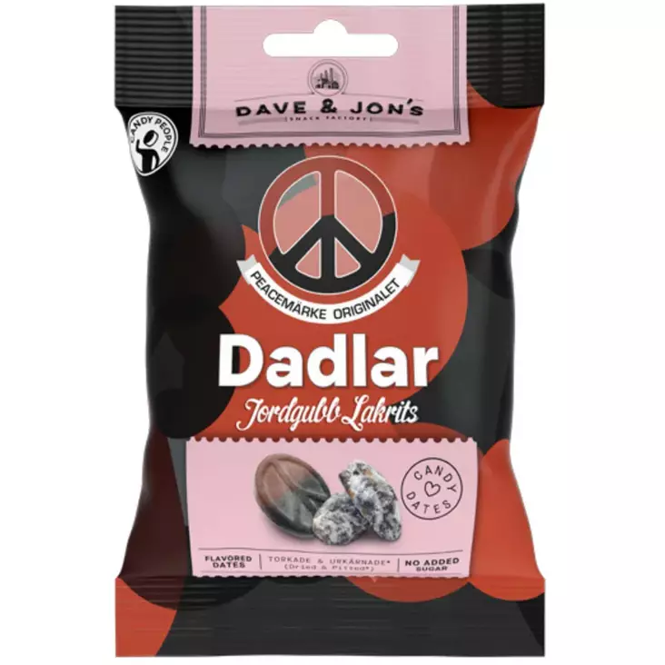 Dave & jon?s dadlar peacemärke maustetut taatelit pakkauksessa - Taatelit - 7340146507920 - 1